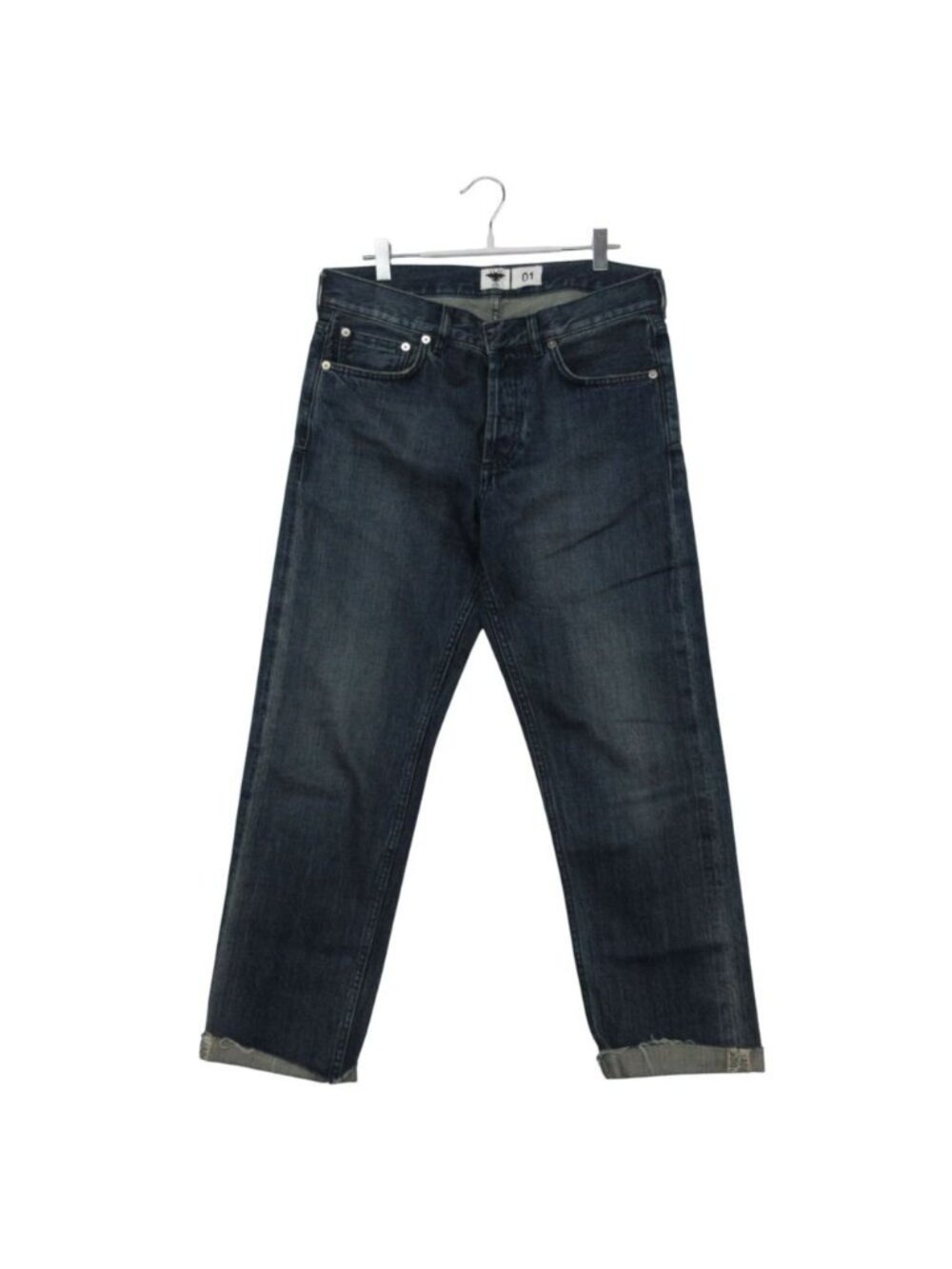 Dior J'adior Denim Pants Jeans Cutoff Button Fly Boyfriend Wash Blue
